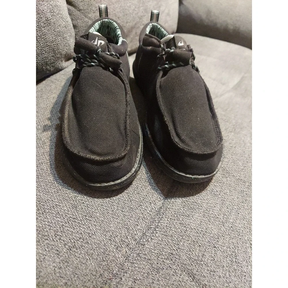 Hey Dude‎ Wally Sox Casual Loafer for Men, US Size 13 - Jet Black Aqua  Slip On